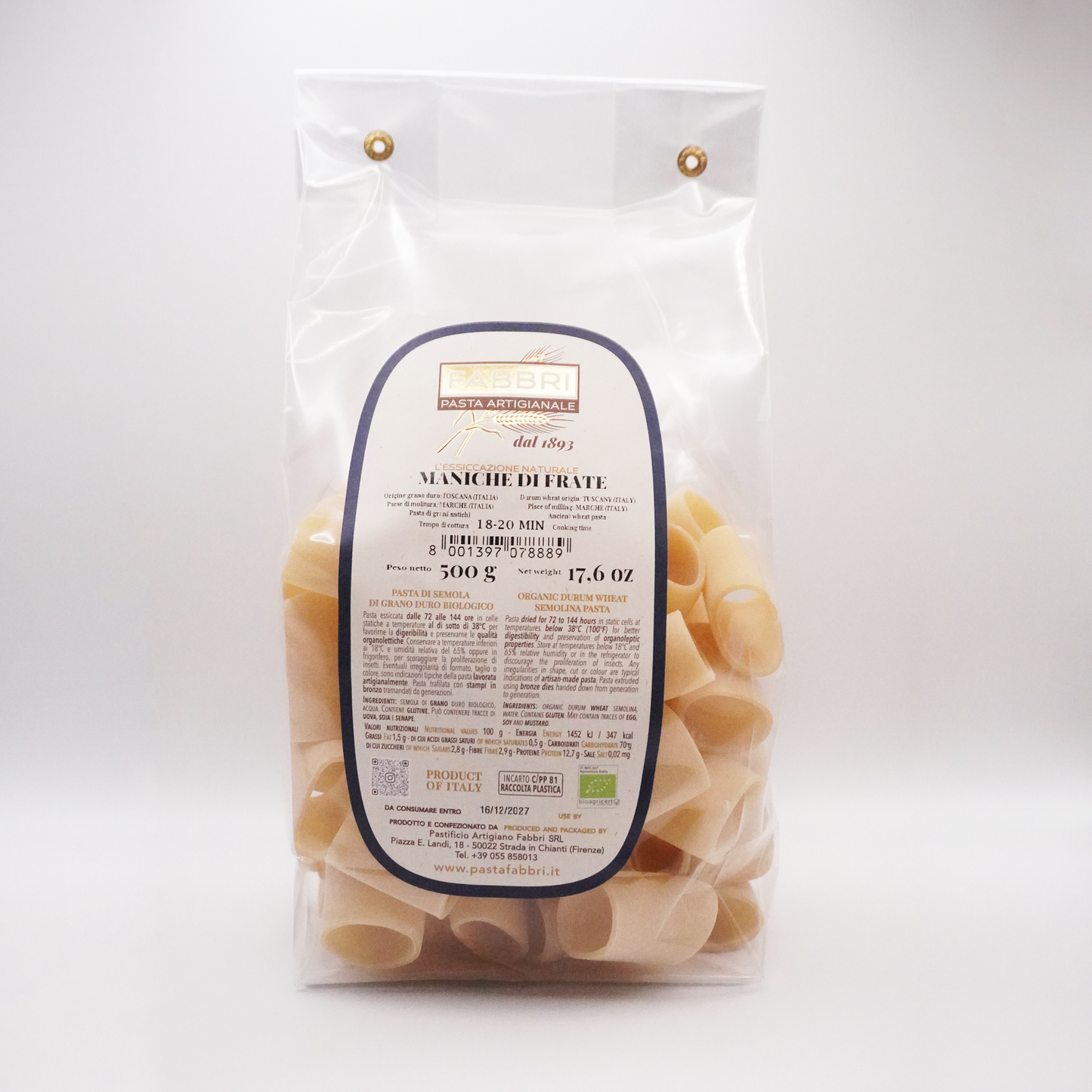 Artisanal Italian Pasta - Maniche di Frate Fabbri