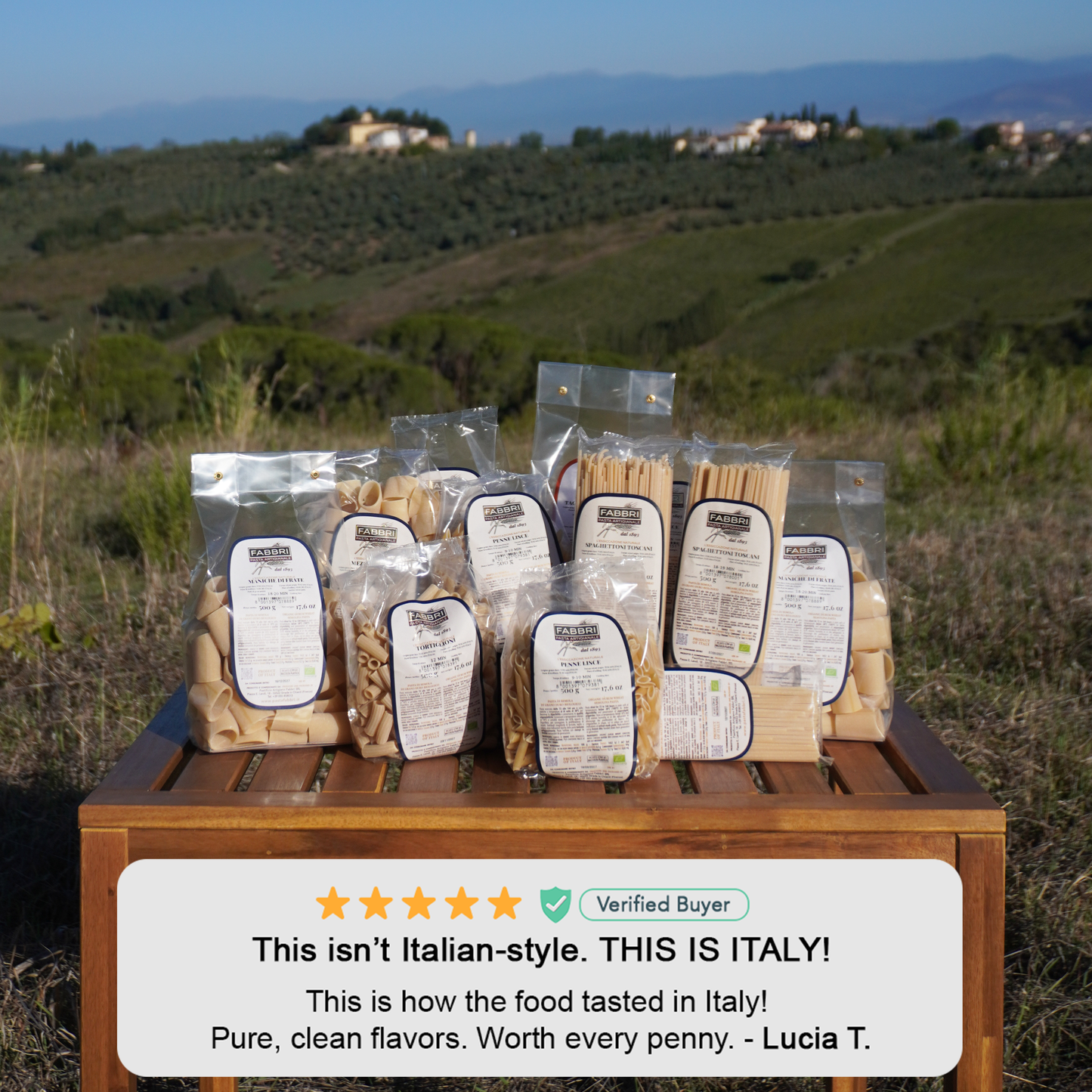 Artisanal Organic Pasta - Italian Pasta Fabbri - 500g